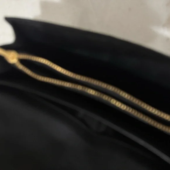 Coach Black Quilted Clutch with Gold Chain - Picture 5 of 6